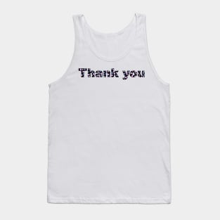 Thank you, with colored letters with dots in English language Tank Top